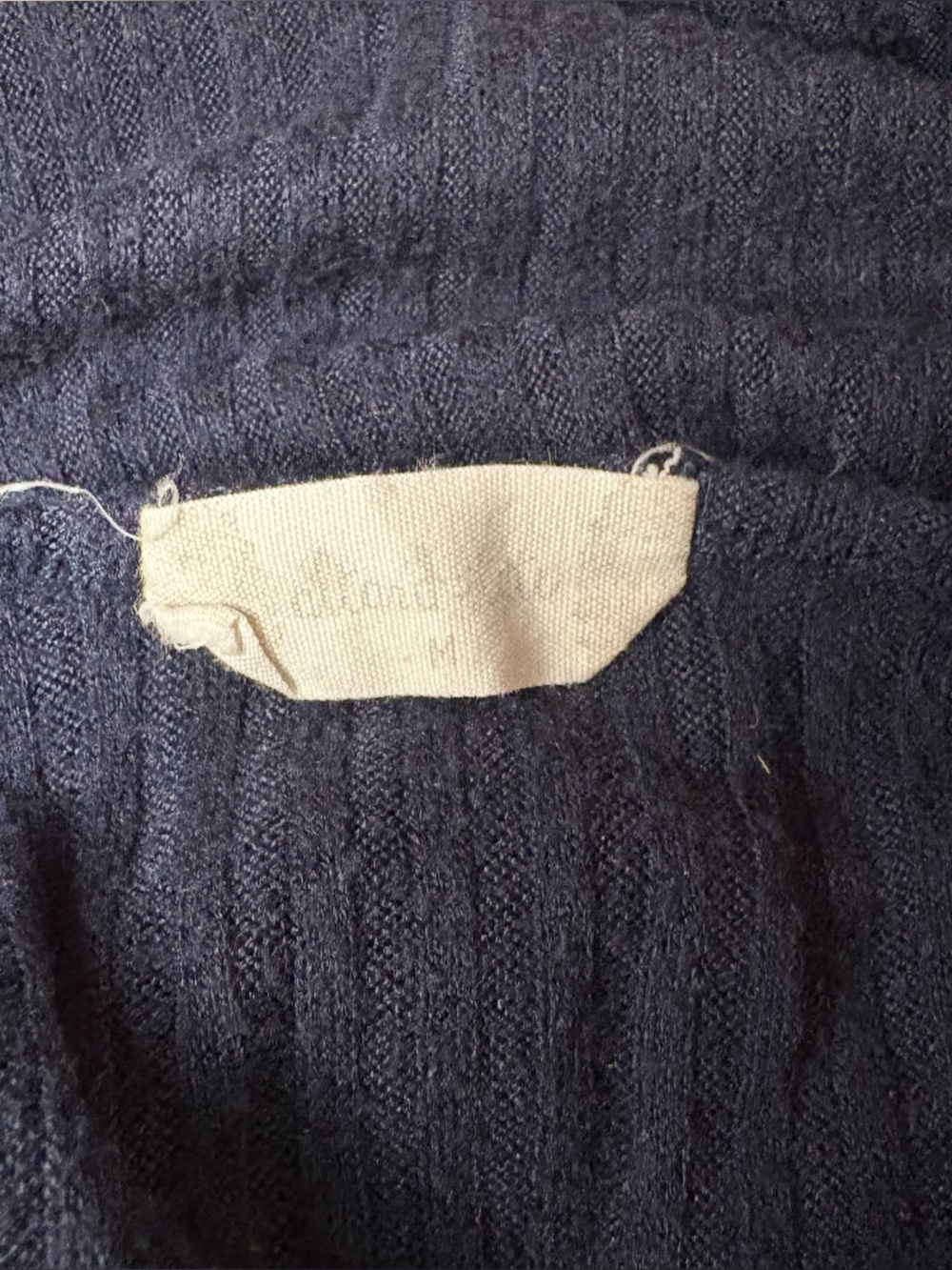 Altar’d State Navy Ribbed Ruffle Peplum Top Size M - Picture 6 of 6